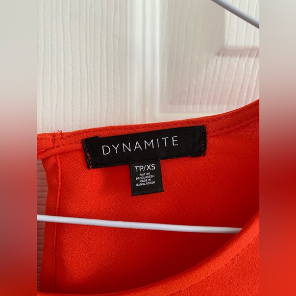 Dynamite - Coral Red Blouse - Picture 5 of 6